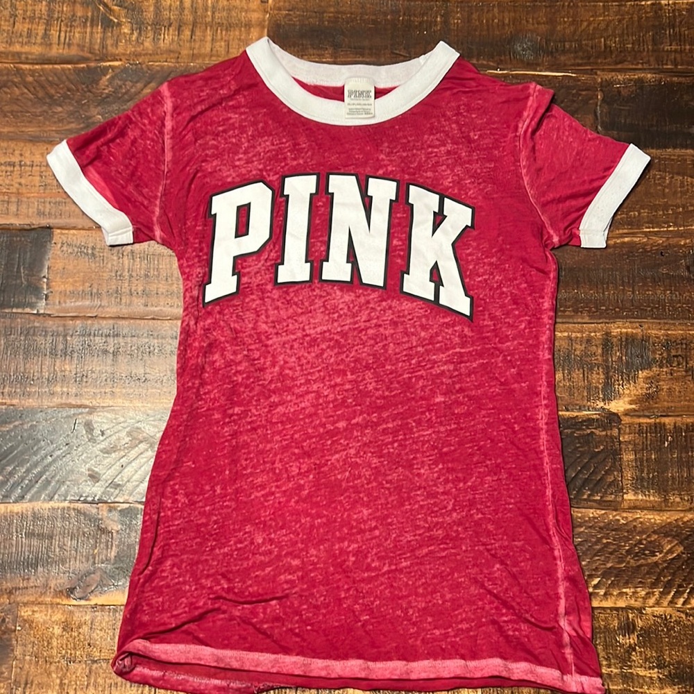 Maroon PINK burnout shirt in excellent condition